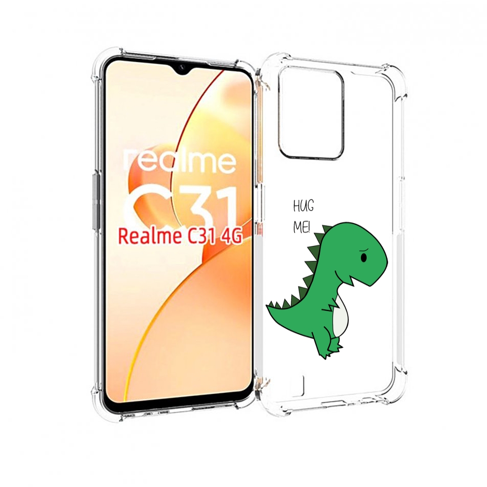 

Чехол MyPads динозаврик для OPPO Realme C31, Прозрачный, Tocco