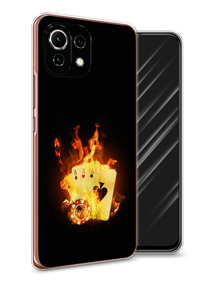 

Чехол Awog на Xiaomi Mi 11 Lite/5G NE "Горящие карты", Разноцветный, 310250-9