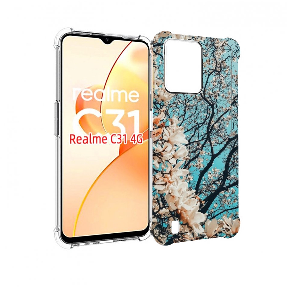 

Чехол MyPads дерево-с-цветочками для OPPO Realme C31, Прозрачный, Tocco