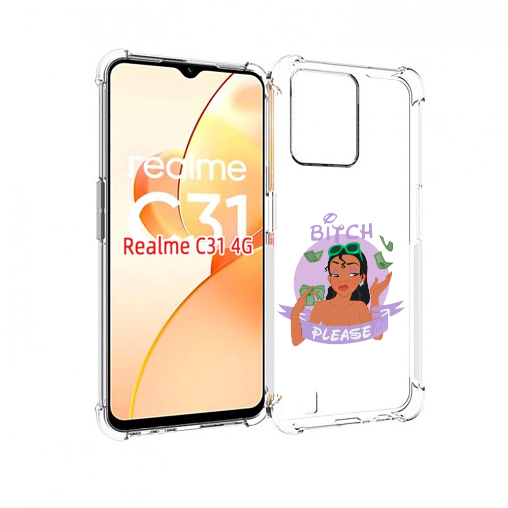 

Чехол MyPads деньги-пожалуйста женский для OPPO Realme C31, Прозрачный, Tocco
