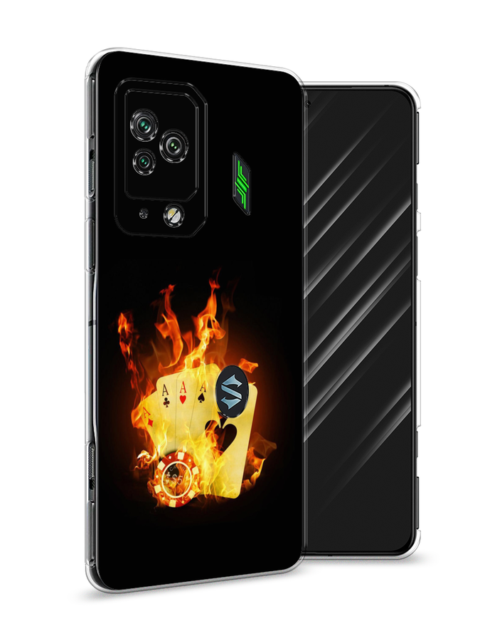

Чехол Awog на Xiaomi Black Shark 5 Pro "Горящие карты", Разноцветный, 314150-9