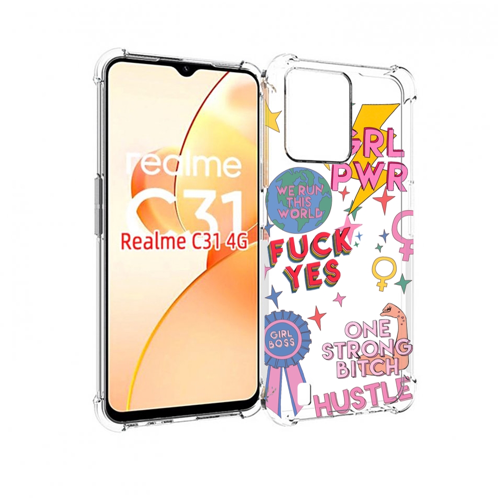 

Чехол MyPads девушки-боссы женский для OPPO Realme C31, Прозрачный, Tocco