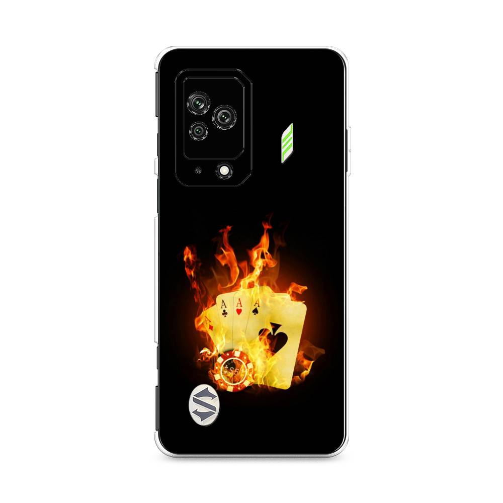 

Чехол Awog на Xiaomi Black Shark 5 "Горящие карты", Разноцветный, 314050-9