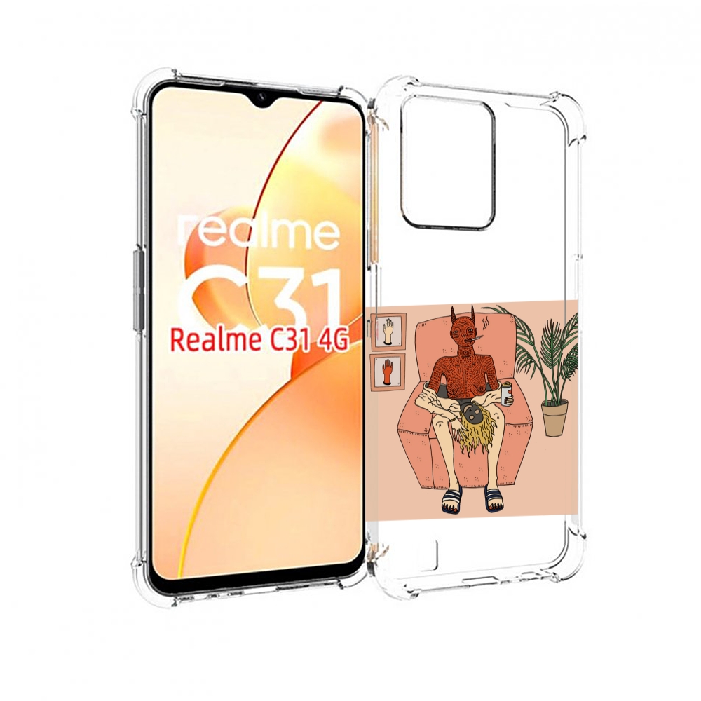 

Чехол MyPads девушка-сняла-кожу для OPPO Realme C31, Прозрачный, Tocco