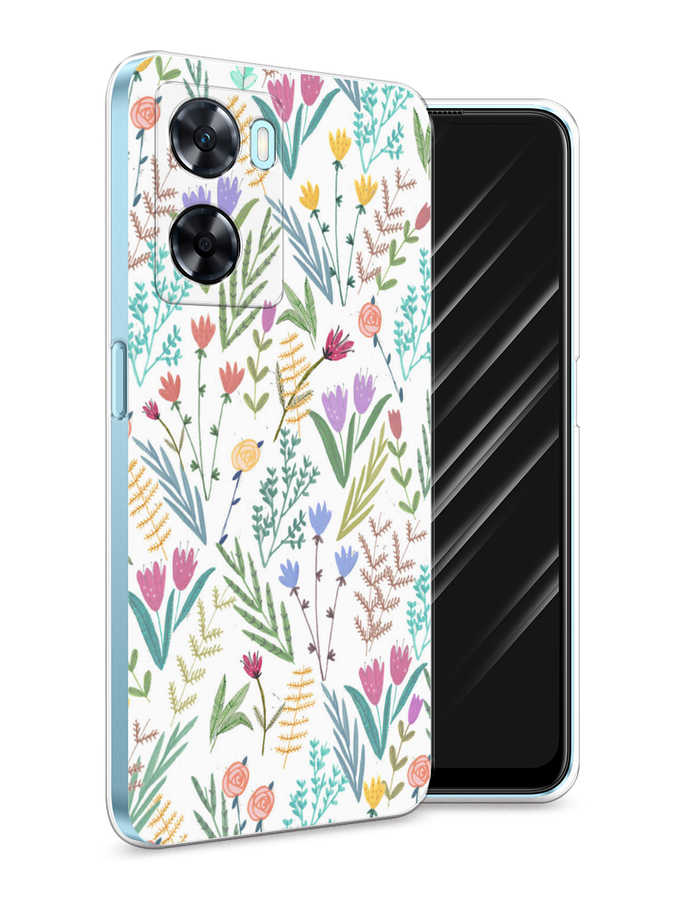 

Чехол Awog на OnePlus Nord N20 SE "Полевые цветы рисунок", Белый;зеленый, 153450-8