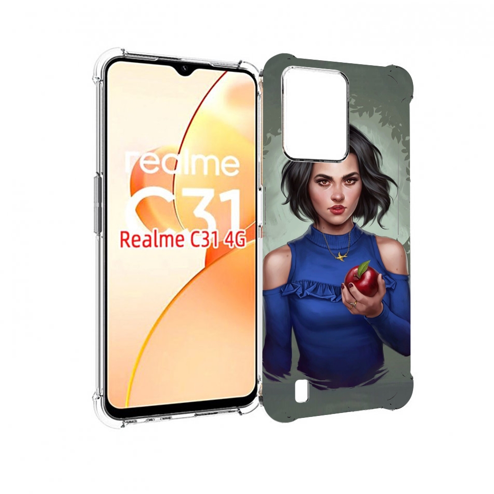 

Чехол MyPads девушка-с-яблоком женский для OPPO Realme C31, Прозрачный, Tocco