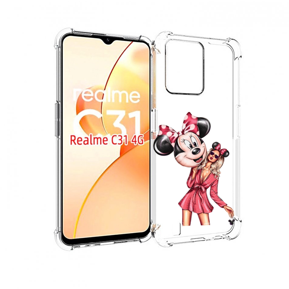 

Чехол MyPads девушка-с-шариком женский для OPPO Realme C31, Прозрачный, Tocco