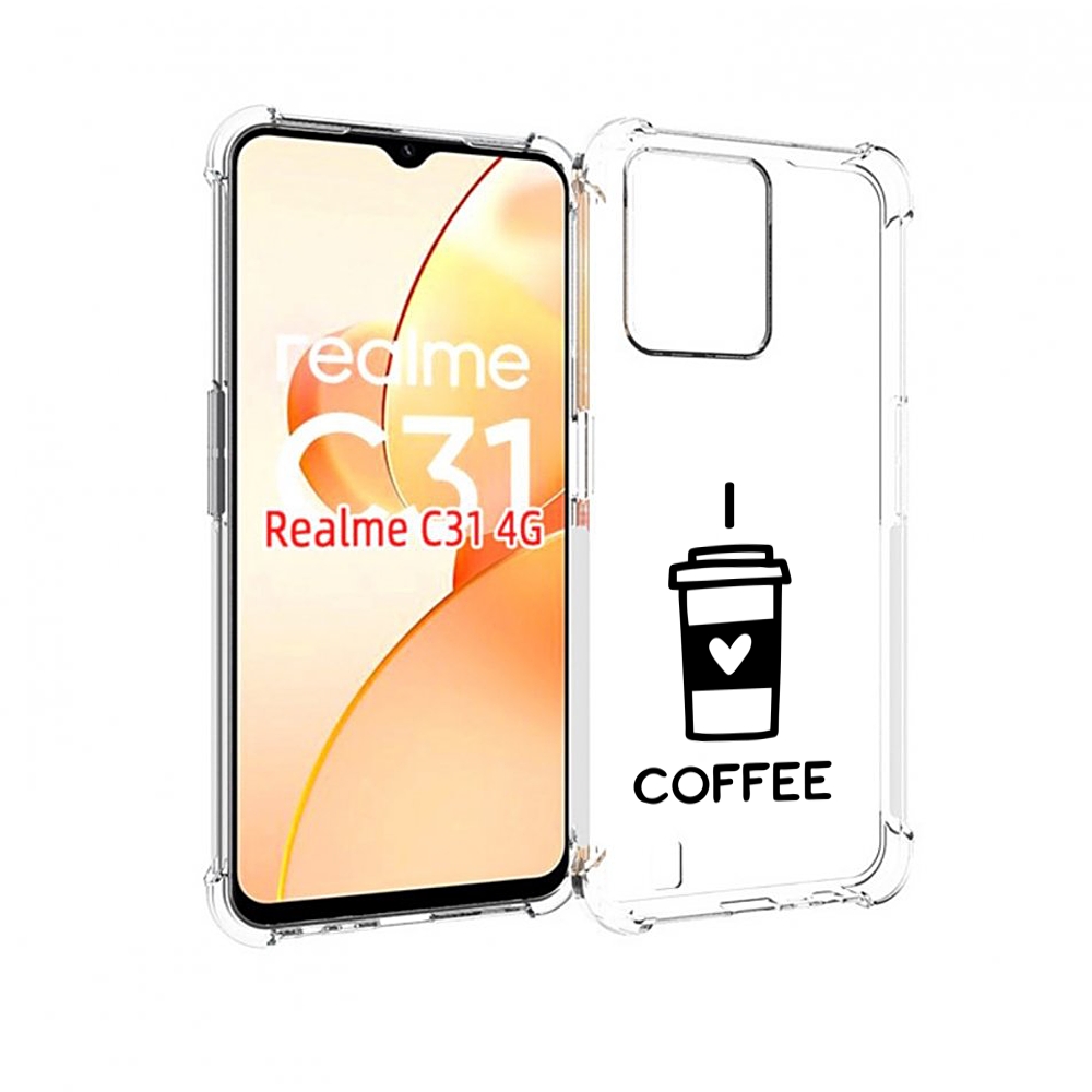 

Чехол MyPads Я люблю кофе для OPPO Realme C31, Прозрачный, Tocco