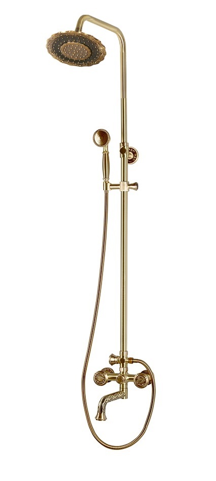 Комплект двухручковый для ванны и душа Bronze de Luxe ROYAL (10121PF/1) двойной крючок bronze de luxe