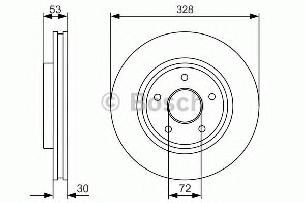 

Тормозной диск Bosch комплект 1 шт. 0986479R48