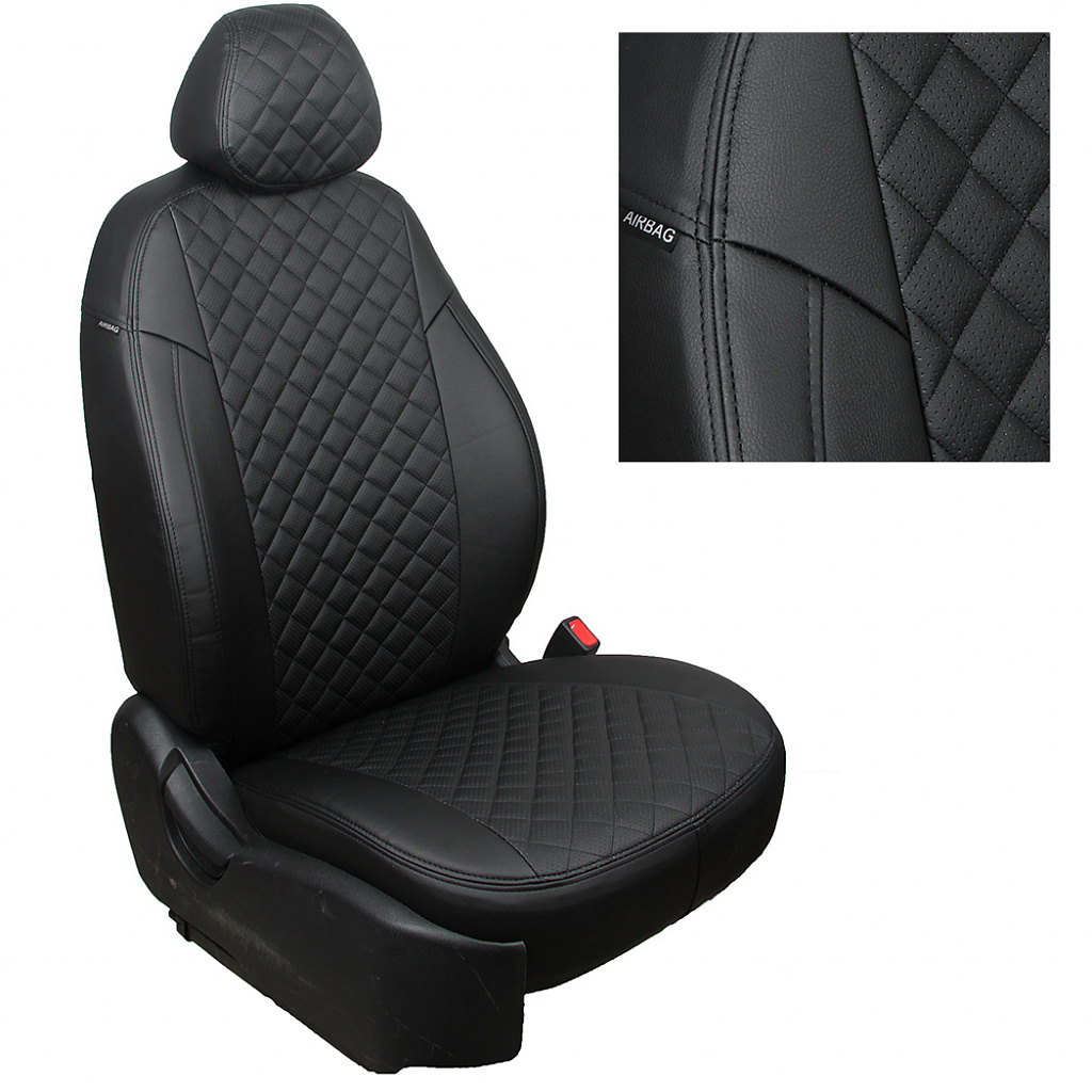 

Чехлы на сиденья Автопилот Ромб Hyundai Solaris I Sd / KIA Rio III Sd (40/60) с 10-17г., Черный, kha-solrioiii-hysrio1-model