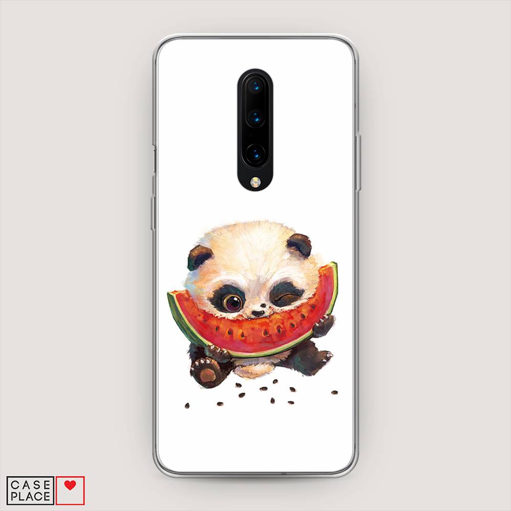 

Чехол Awog на OnePlus 8 / ВанПлас 8 "Малыш панды с арбузом", Белый;красный, 151250-1