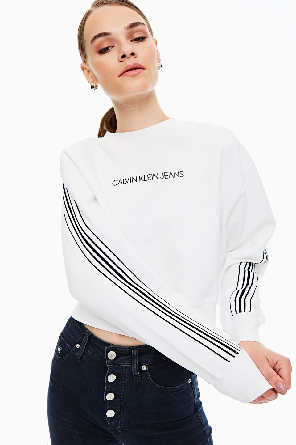 

Свитшот женский Calvin Klein Jeans J20J214210.YAF0 белый XS, J20J214210.YAF0