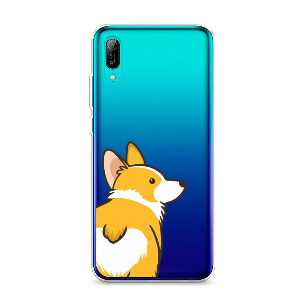 

Чехол Awog на Huawei Y6 Pro (Prime) 2019 "Корги следуй за мной", Желтый;бежевый;белый, 68150-2