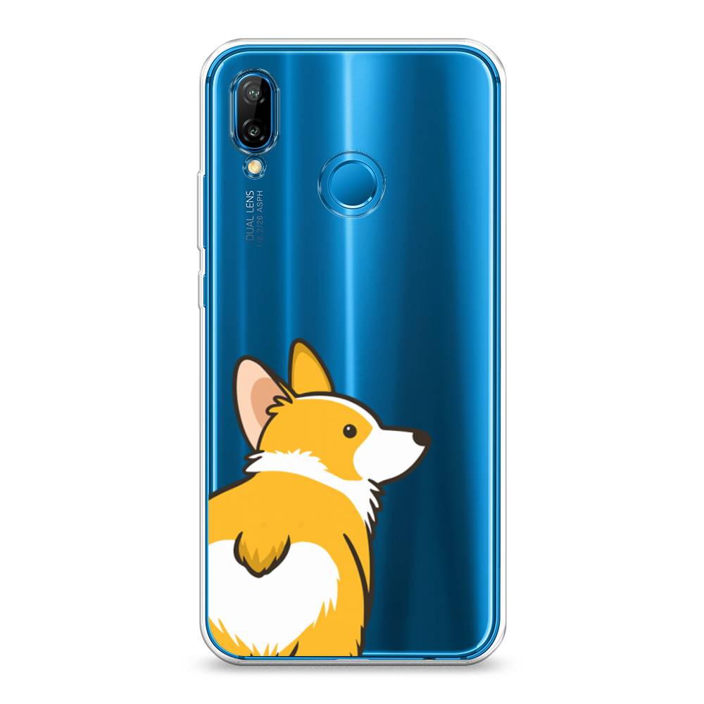 

Чехол Awog на Huawei P20 Lite "Корги следуй за мной", Желтый;бежевый;белый, 64450-2