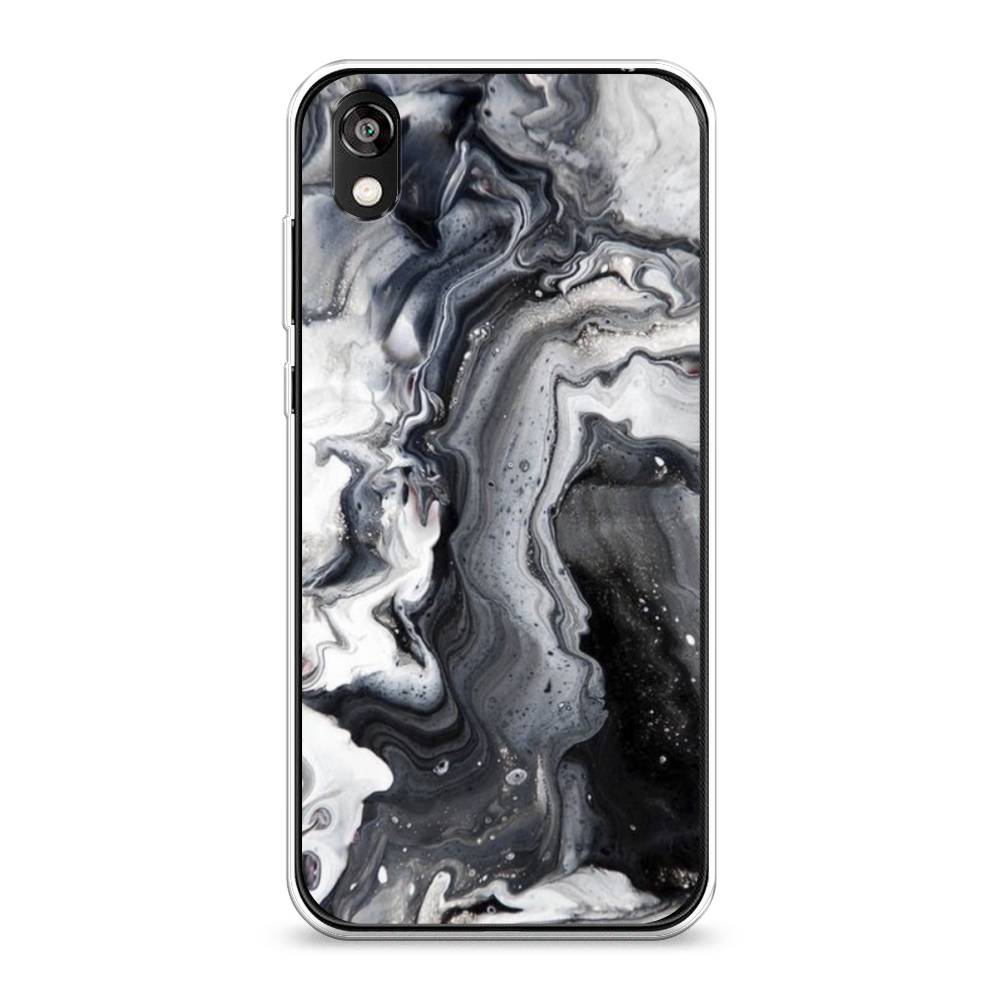 фото Чехол awog "бело-черные сложные полосы" для honor 8s prime
