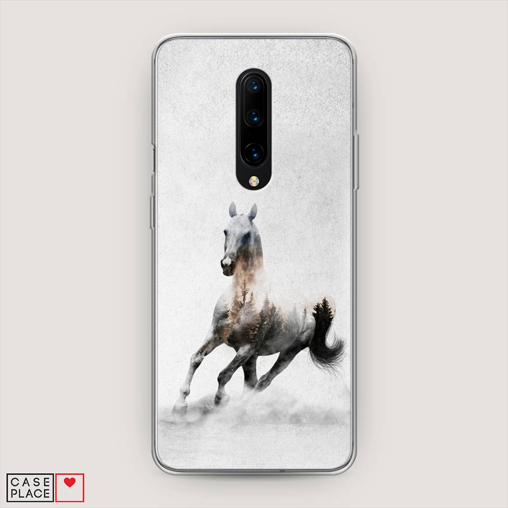 

Чехол Awog на OnePlus 8 / ВанПлас 8 "Лошадь лес", Серый;черный, 151250-2