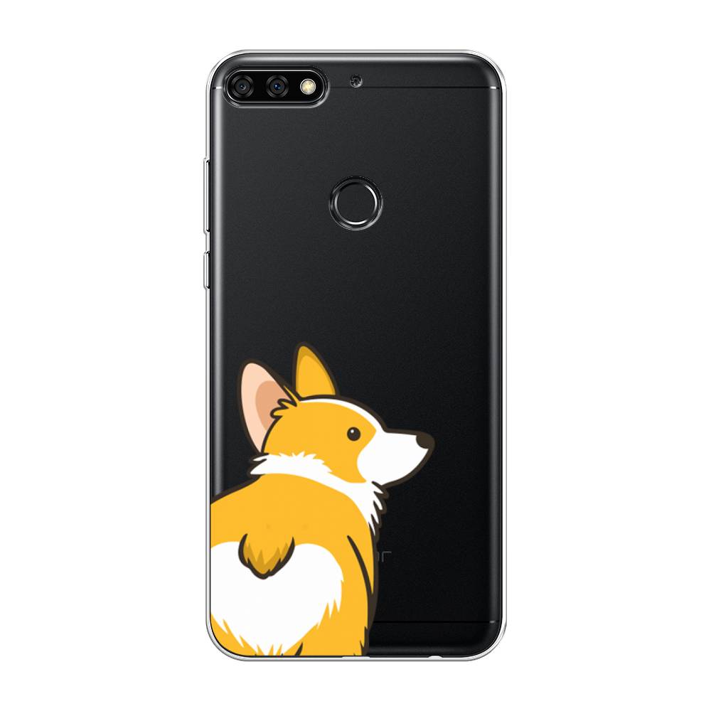 

Чехол Awog на Honor 7C Pro "Корги следуй за мной", Желтый;бежевый;белый, 65550-2