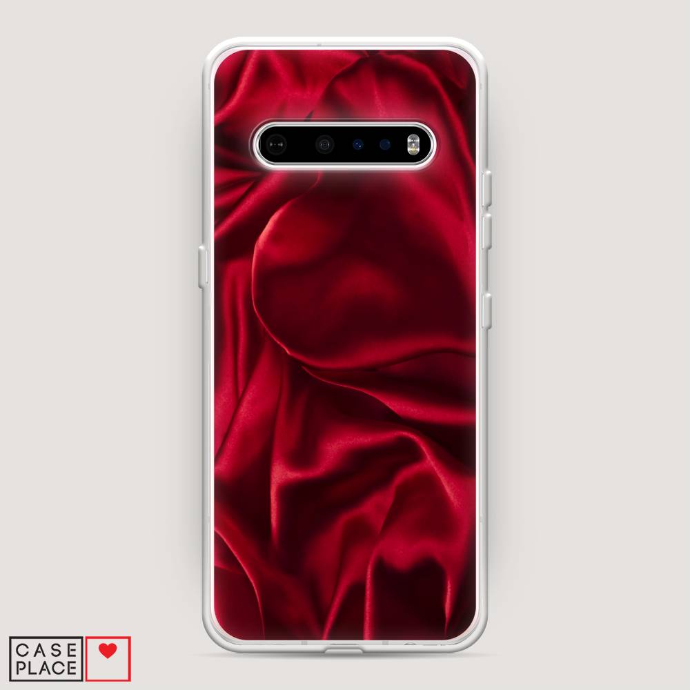 фото Чехол awog "текстура красный шелк" для lg v60 thinq 5g