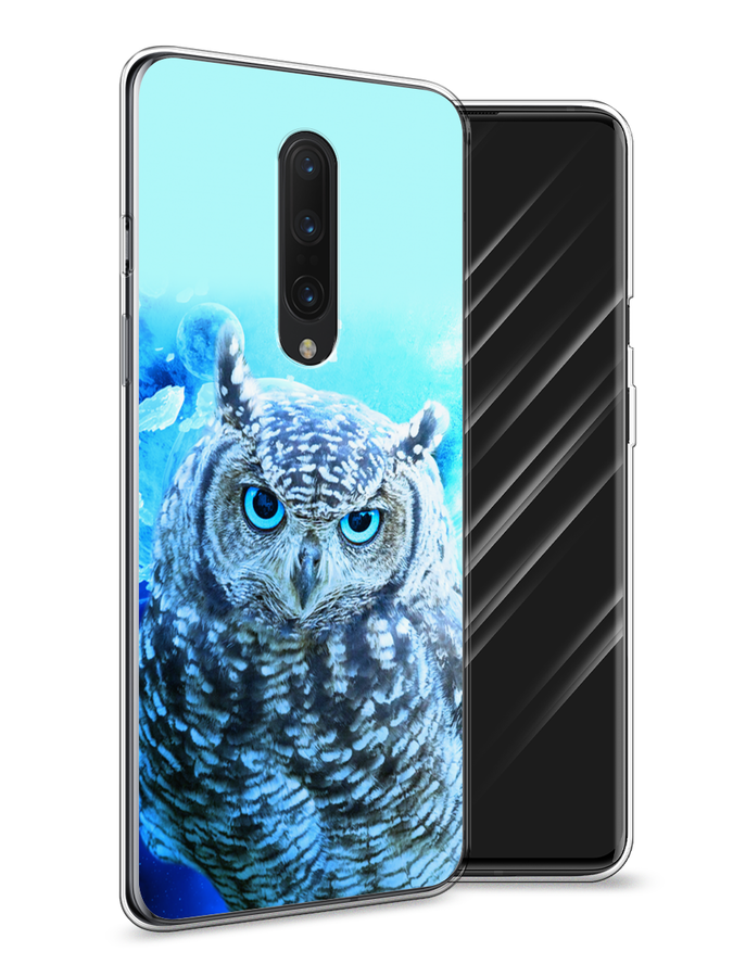 

Чехол Awog на OnePlus 8 / ВанПлас 8 "Сова арт 7", Синий;голубой, 151250-1