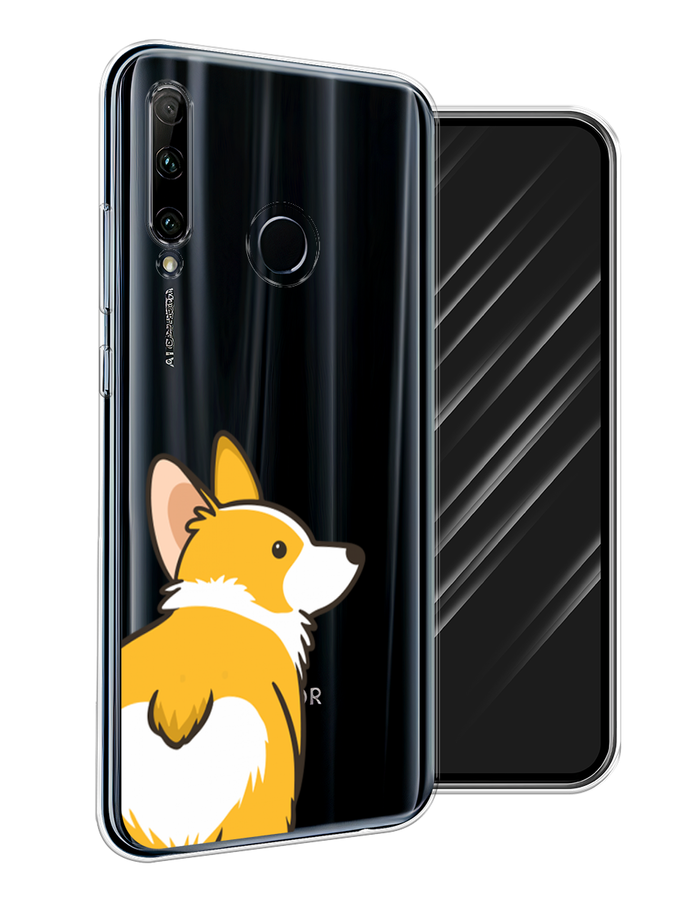 

Чехол Awog на Honor 20 Lite 2019 "Корги следуй за мной", Желтый;бежевый;белый, 68950-2
