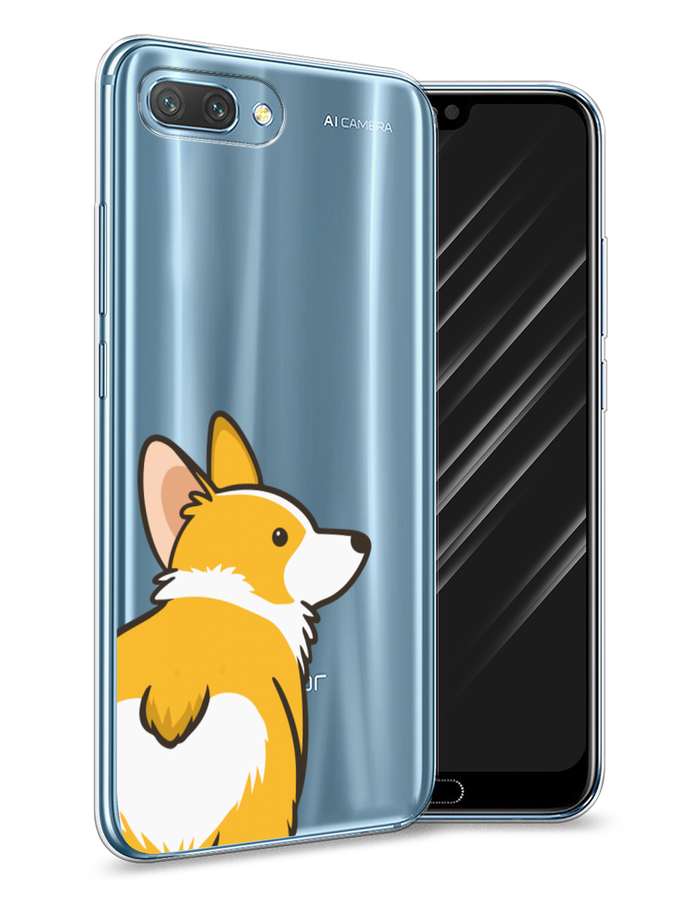 

Чехол Awog на Honor 10 "Корги следуй за мной", Желтый;бежевый;белый, 65350-2