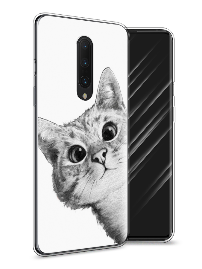 

Чехол Awog на OnePlus 8 / ВанПлас 8 "Кот рисунок черно-белый", Черный, 151250-1