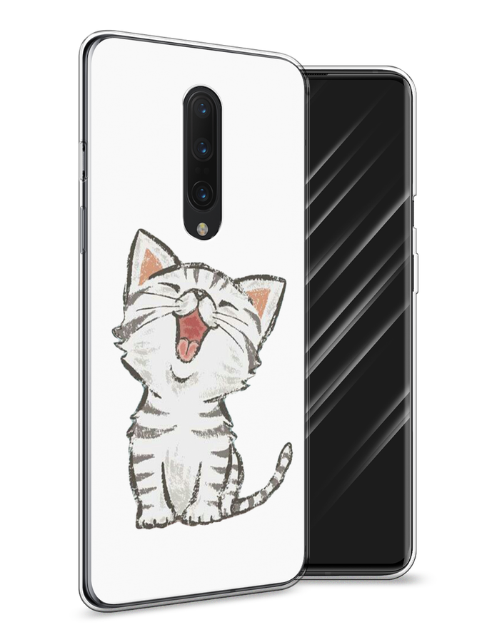 

Чехол Awog на OnePlus 8 / ВанПлас 8 "Котенок рисованный", Серый;белый, 151250-1