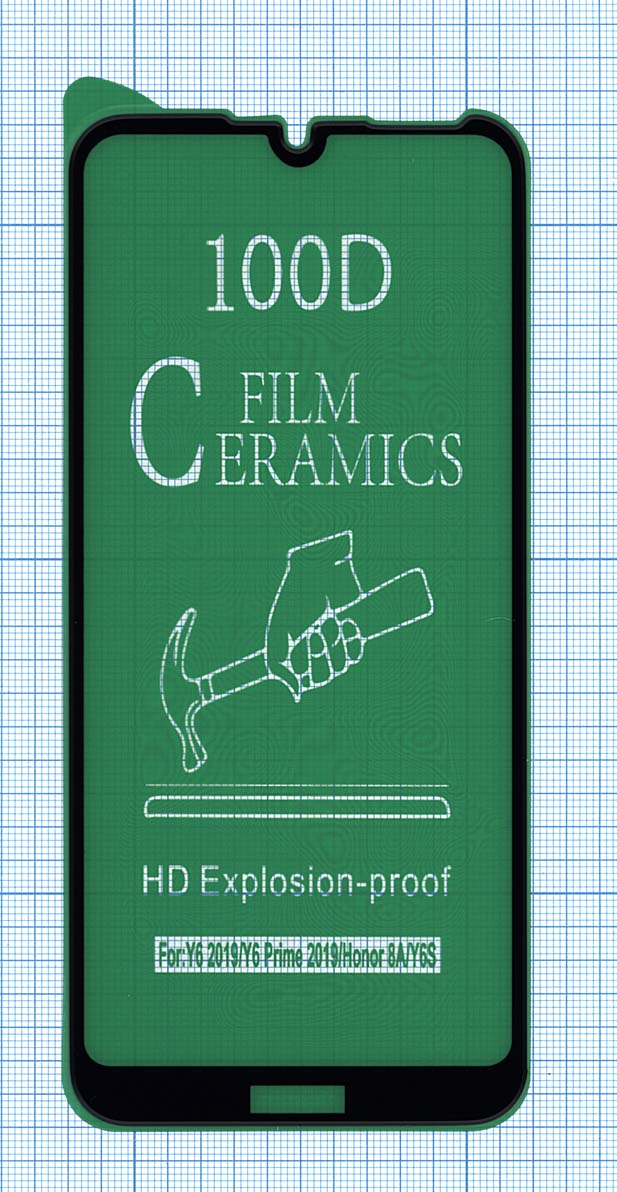 

Керамическая пленка (стекло) для Honor 8A черная, для Huawei Honor 8A