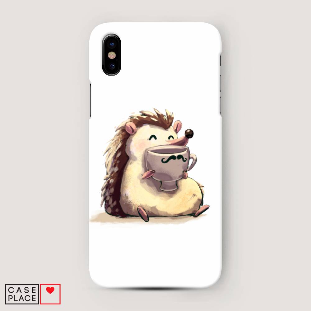 

Пластиковый чехол "Еж кофеман" на Apple iPhone XS Max (10S Max), 11920-7