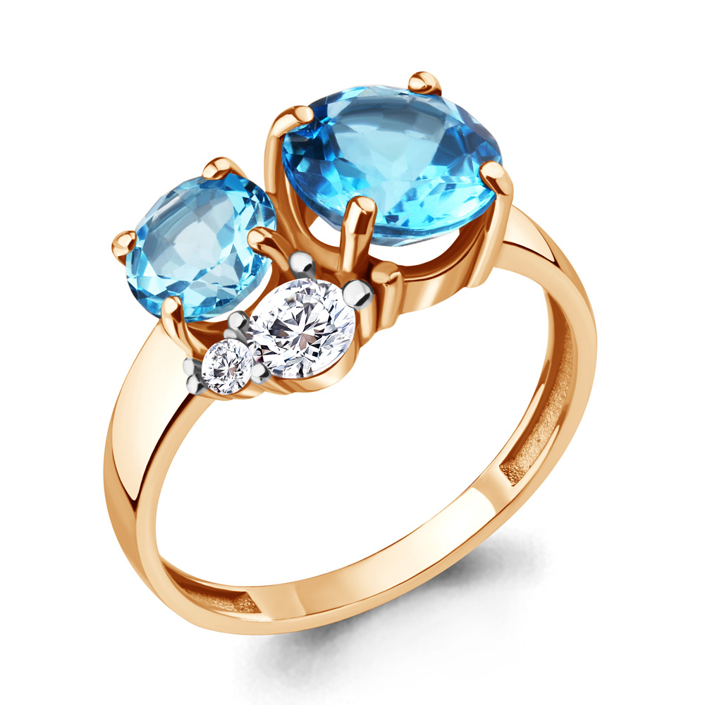 фото Кольцо из серебра с топазом р. 17,5 aquamarine 6934405а_925_з