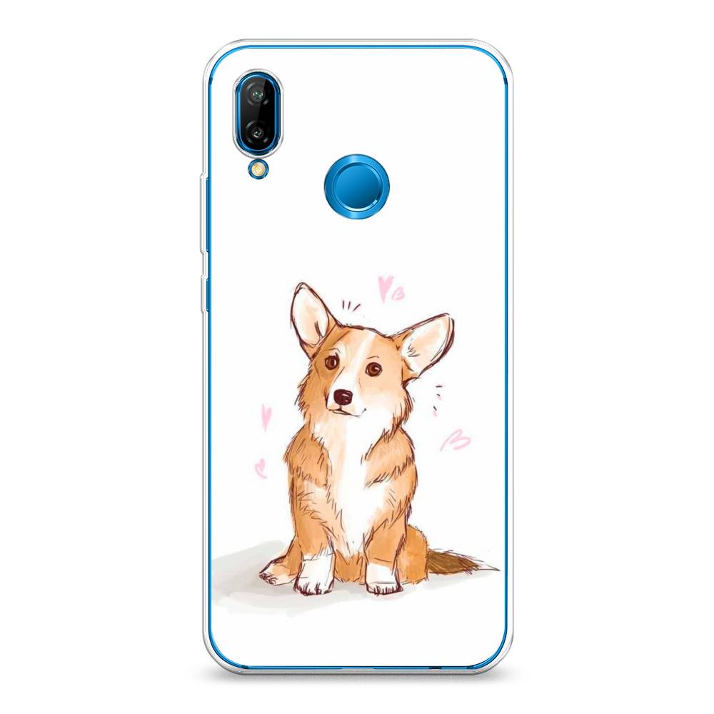 фото Чехол awog "корги любовь" для huawei p20 lite
