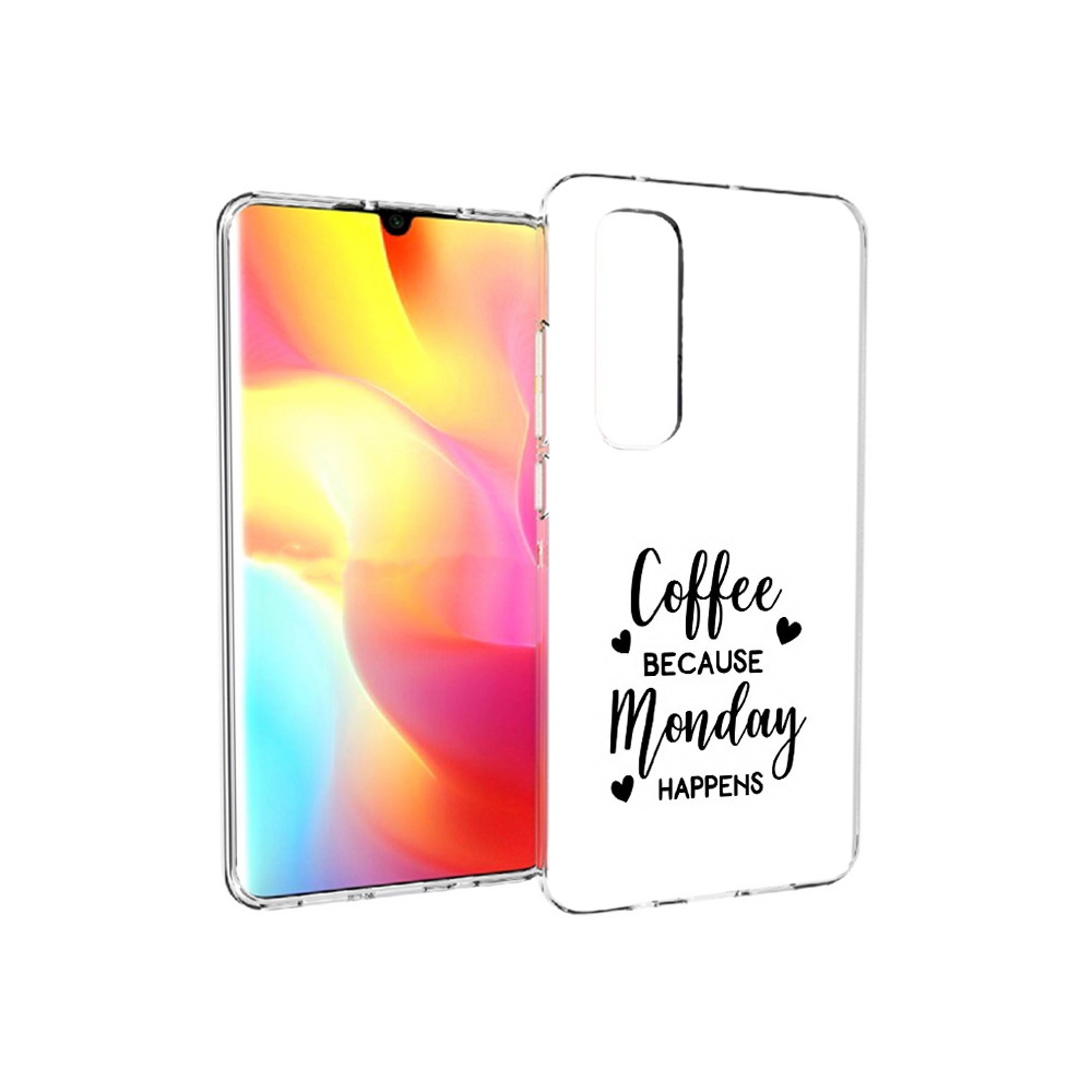 

Чехол MyPads Tocco для Xiaomi Mi Note 10 Lite кофе и понедельник стал счастливым, Прозрачный, Tocco