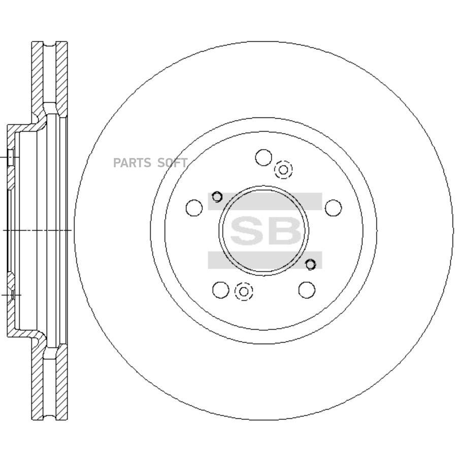 

Диск Тормозной, Передний Sangsin brake арт. SD4126