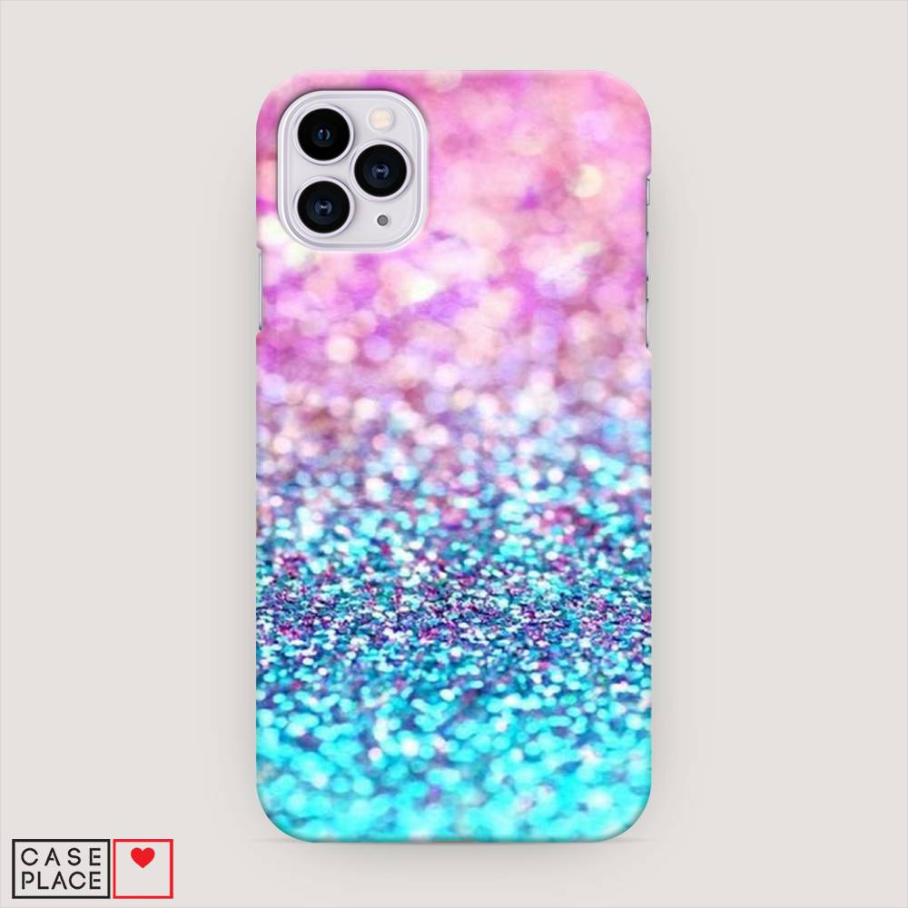 

Пластиковый чехол "Розово-голубые глиттеры рисунок" на Apple iPhone 11 Pro, 12320-2