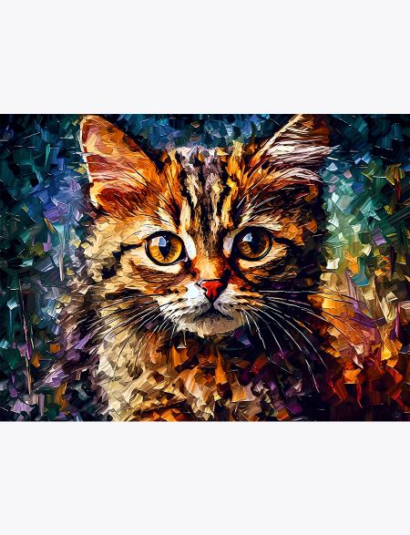 

Алмазная мозаика на подрамнике Милый котёнок, 70x50 см, 62489, ПРА-212