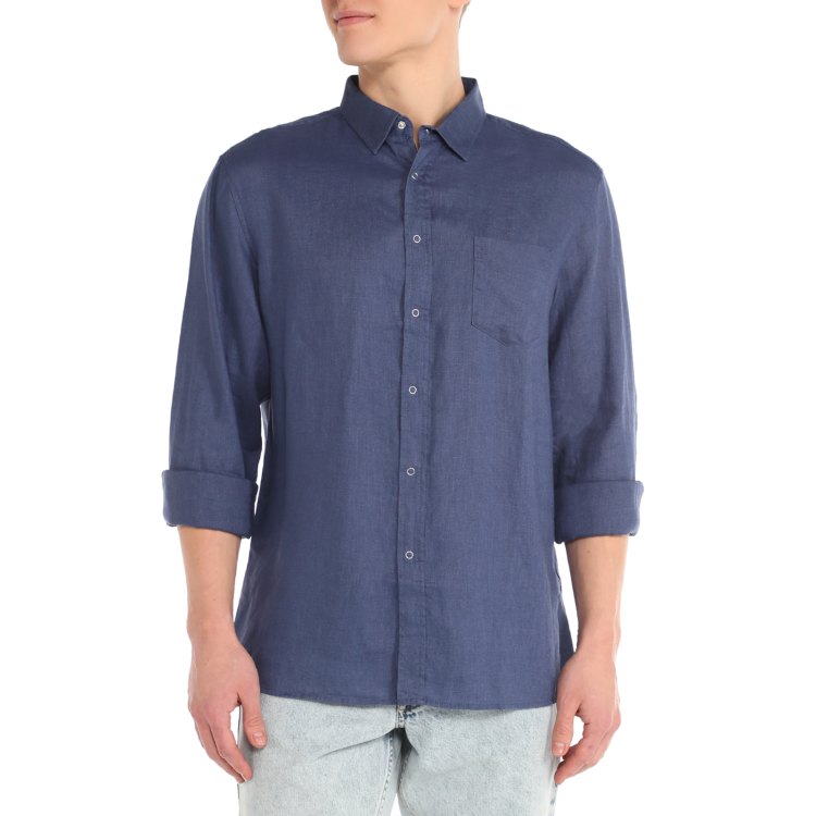 

Рубашка мужская Maison David 2120-1 синяя 3XL, Синий, 2120-1