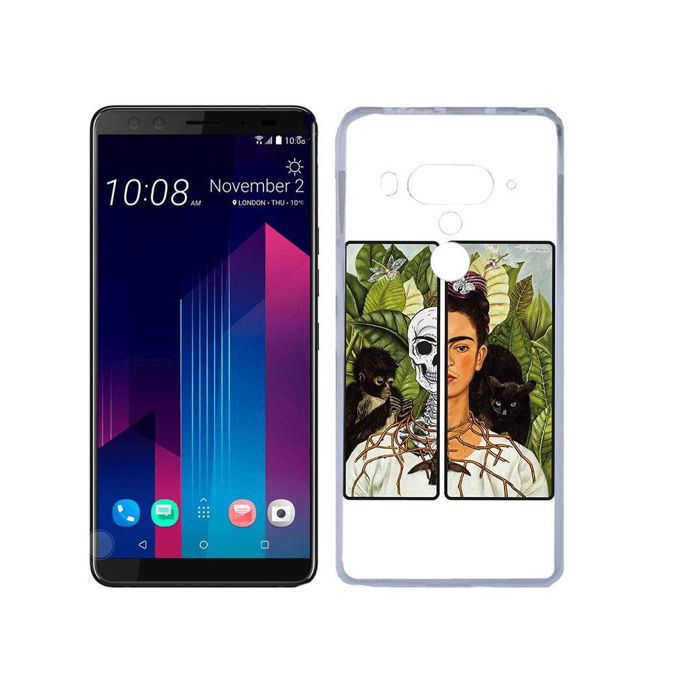 

Чехол MyPads Tocco для HTC U12+ сдвоенная картинка девушка скелет, Прозрачный, Tocco