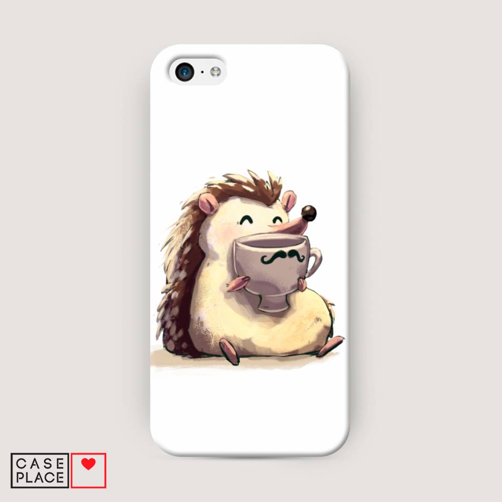 

Пластиковый чехол "Еж кофеман" на Apple iPhone 5C, 10220-7