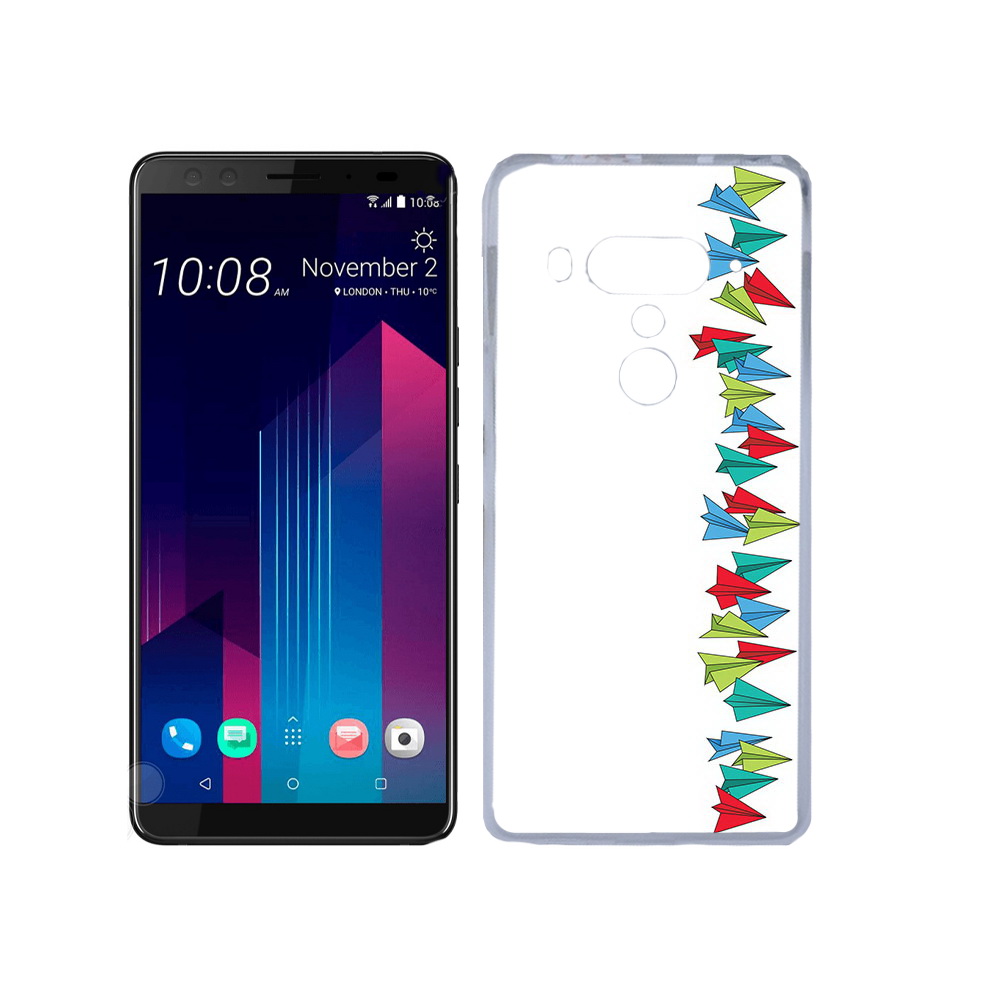 

Чехол MyPads Tocco для HTC U12+ самолетики из листочков, Прозрачный, Tocco