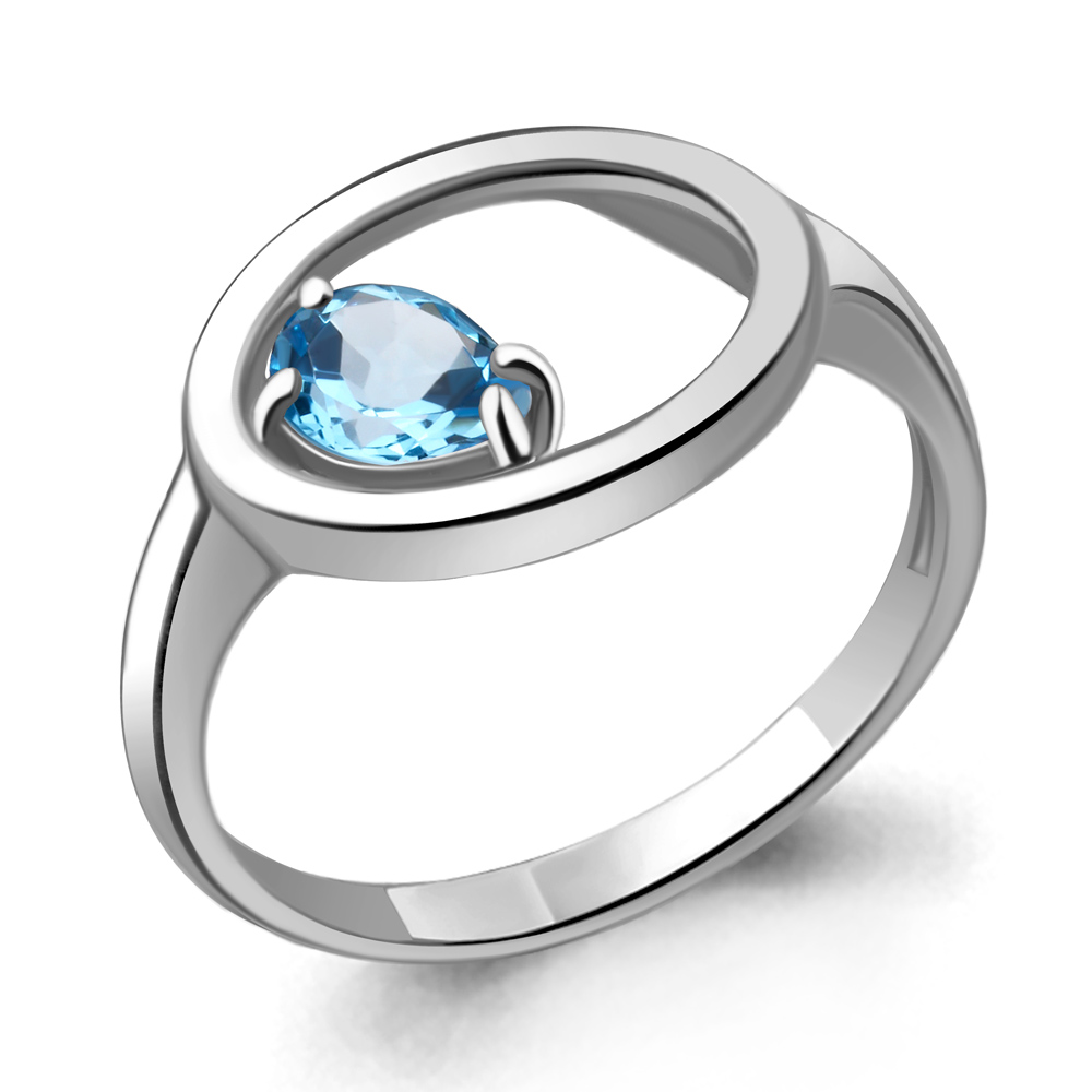 фото Кольцо из серебра с топазом р. 18,5 aquamarine 6933705_925_р