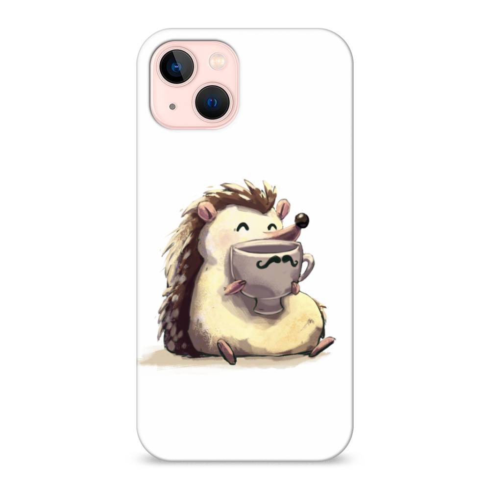 

Пластиковый чехол "Еж кофеман" на Apple iPhone 13, 14220-7