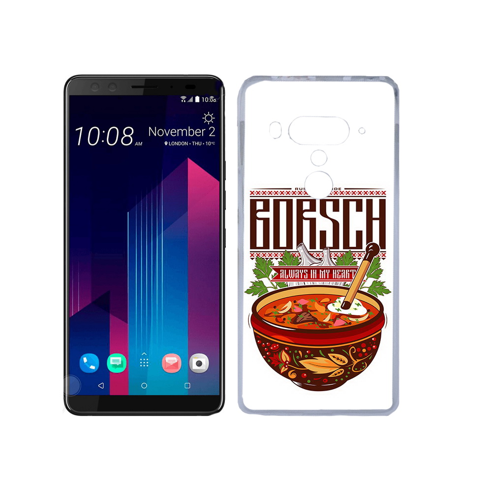 

Чехол MyPads Tocco для HTC U12+ русский борщ, Прозрачный, Tocco