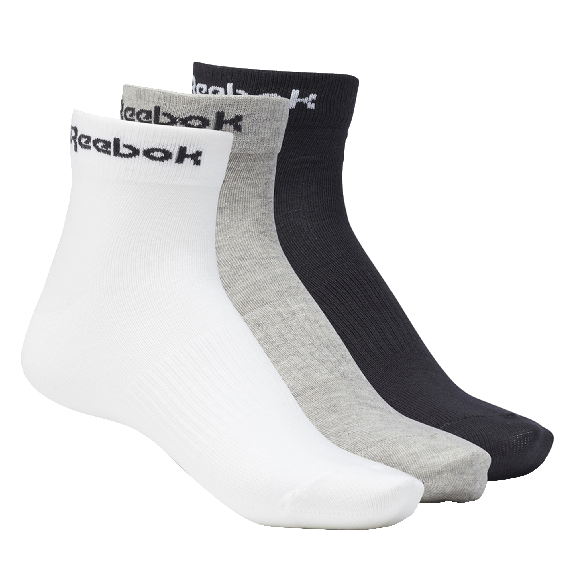

Комплект носков мужских Reebok GH8168 разноцветных 41-45, 3 пары, Белый;серый;черный, GH8168