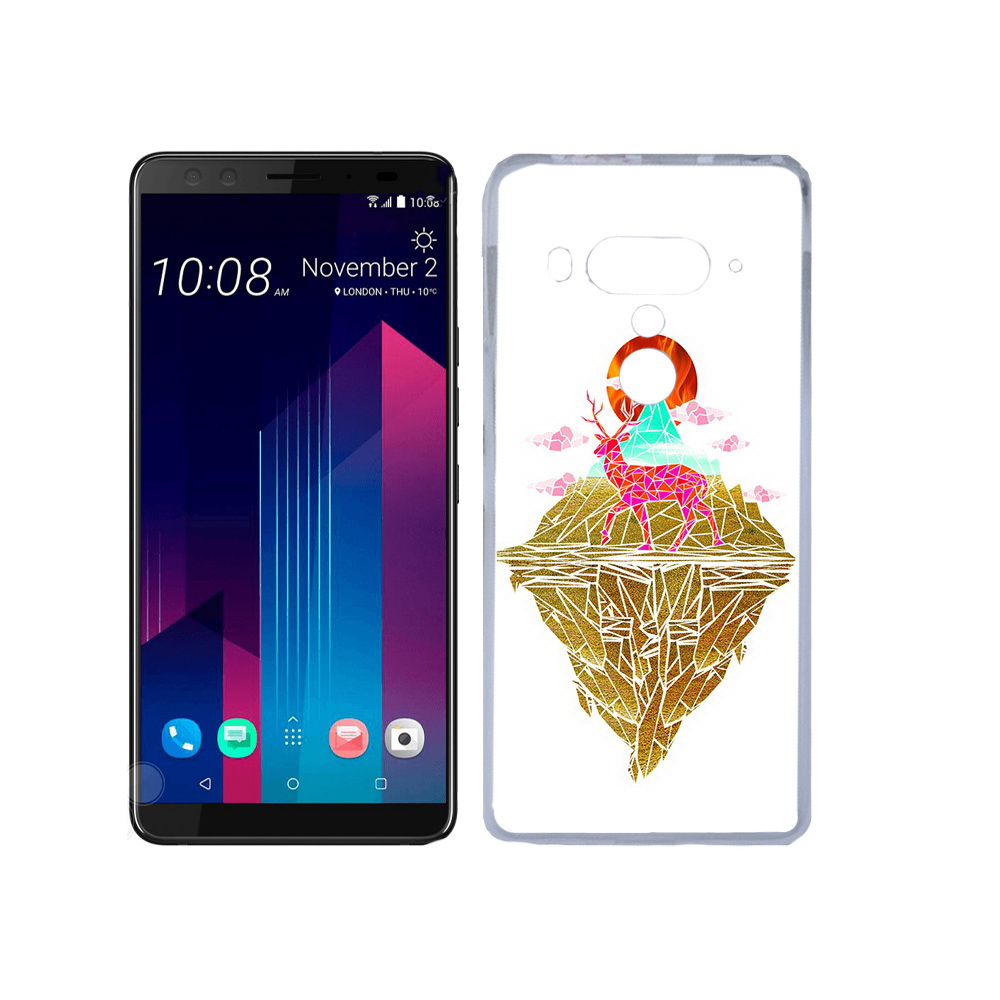 

Чехол MyPads Tocco для HTC U12+ розовый олень абстракция, Прозрачный, Tocco