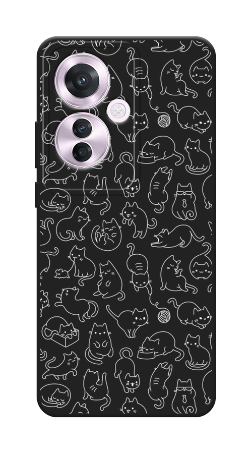 

Чехол Awog на Oppo Reno 11F "Шкодливые котики", Прозрачный;бежевый, 2516652-1