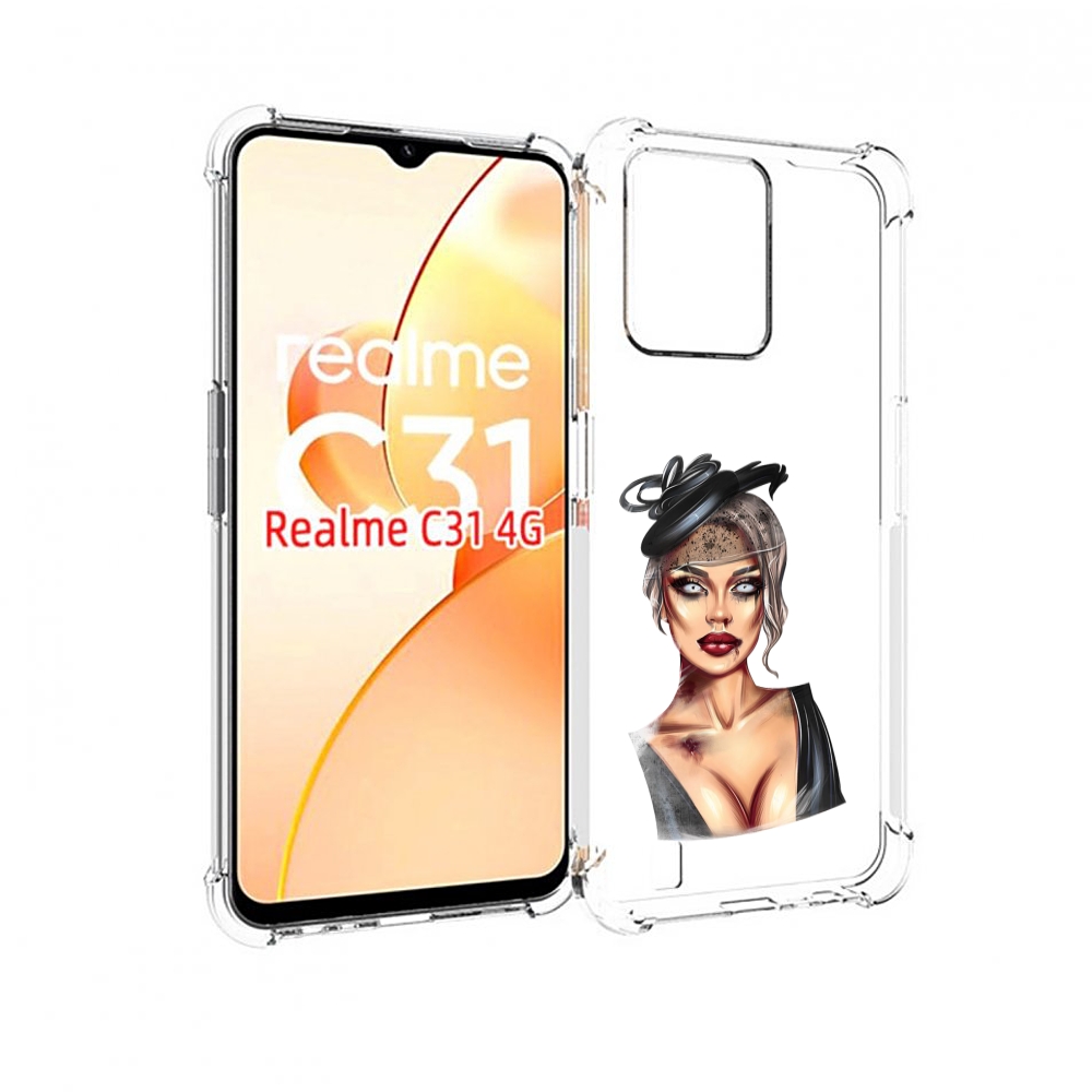 

Чехол MyPads девушка-с-линзами для OPPO Realme C31, Прозрачный, Tocco