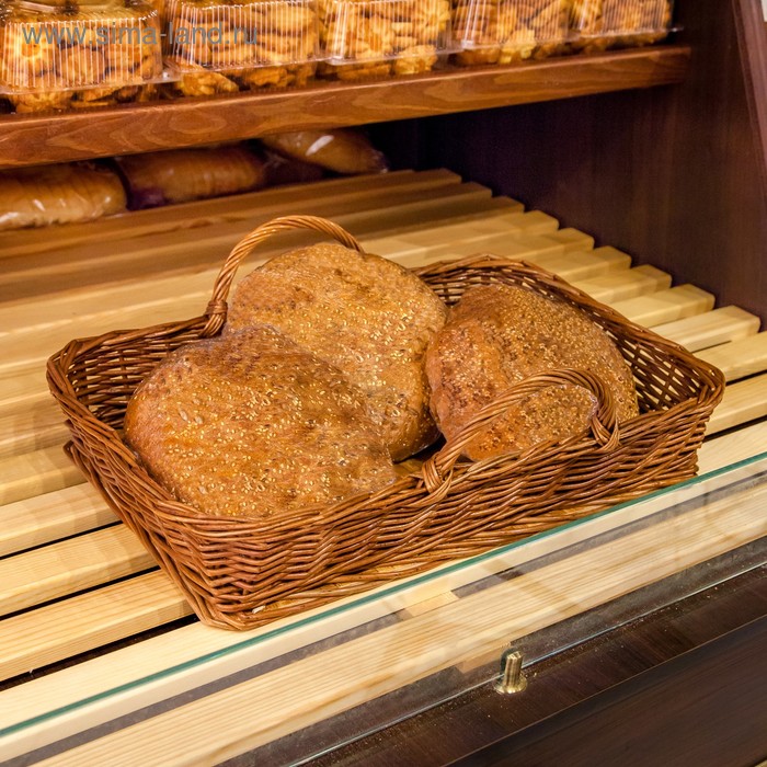 

Лоток торговый, с ручками, №1, 48х30х8 см, коричневый, лоза