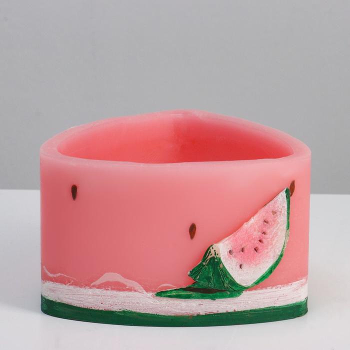 фото Лампион/ подсвечник треугольный арбуз, 15х15х9,5, розовый trend decor candle