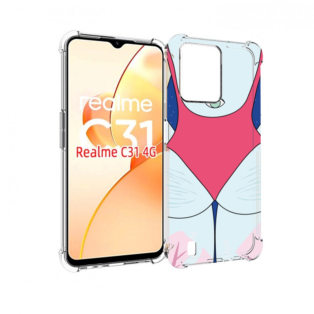 

Чехол MyPads девушка-с-глазом-на-спине для OPPO Realme C31, Прозрачный, Tocco